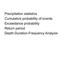 Precipitation probability distribution as a function of duration: shorter