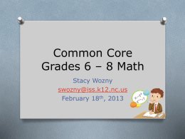 Common Core 6th and 7th Grade Math