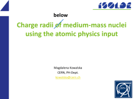 Charge radii of medium-mass nuclei using the atomic physics