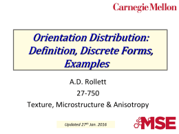 The Orientation Distribution