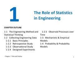 1- The Role of Statistics in Engineeringx