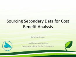 Sourcing Secondary Data for Cost Benefit Analysis