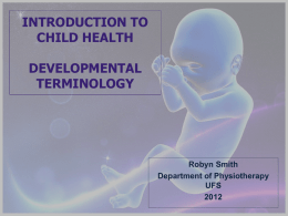 2 Developmental terminology