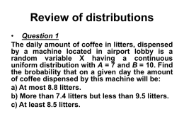 Review of distributions