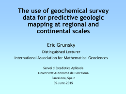The use of geochemical survey data for predictive geologic mapping