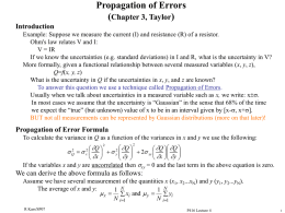 Propagation of errors