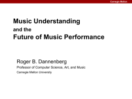 music understanding and the future of music performance