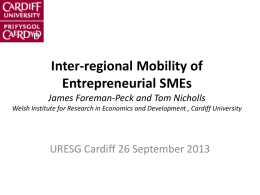 Inter-regional Mobility of Entrepreneurial