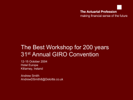 The best workshop for 200 years (slides)