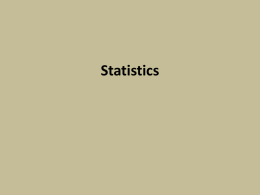 A Primer of Statisticsx