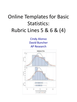 Online Templates for Basic Statistics