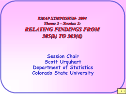 and 303(d) - Colorado State University`s Department of Statistics