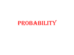 Probabilityx