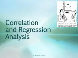 Correlation and Regression Analysis