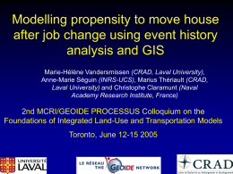 Modelling propensity to move after job change using event history