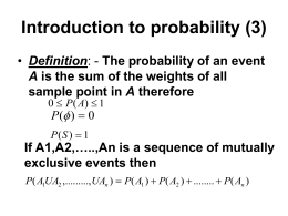 Introduction to probability (3)