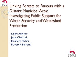 Linking Forests to Faucets with a Distant Municipal Area