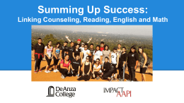 Summing Up Success: Linking Counseling, Reading, English and