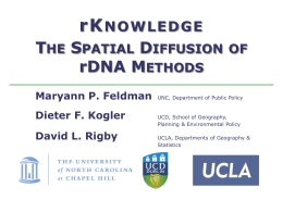 The Spatial Diffusion of rDNA Methods