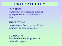 PowerPoint Lecture on probability