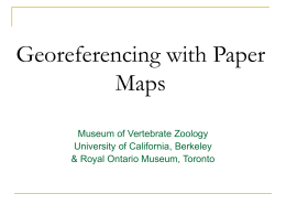 Georeferencing with paper maps – Workshop guide