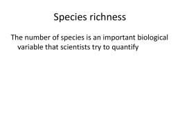 Species richness - Michigan State University