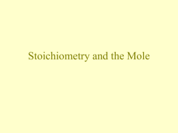 Mole/Stoich PowerPoint Notes