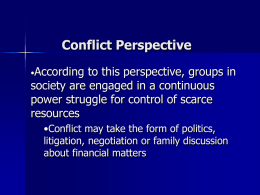 Conflict Perspective - hrsbstaff.ednet.ns.ca