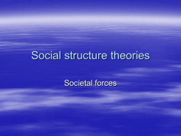Social structure theories - Southeast Missouri State