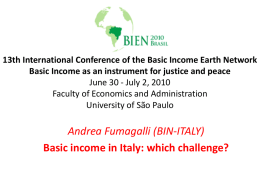 13th International Conference of the Basic Income Earth