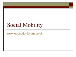 Social Mobility - Education Forum