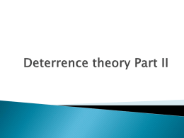 Deterrence theory Part II - Washington State University