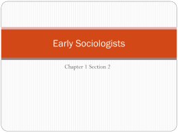 Early Sociologists