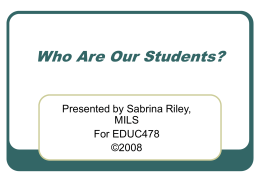 Who-Are-Our-Students