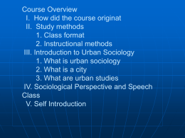 Course Overview I. How did the course originate II. Study methods 1