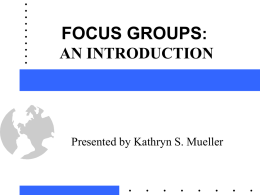 focus groups - Baylor University