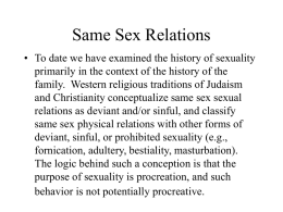 Same Sex Relations