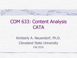 CATA: Computer Aided Text Analysis