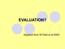 PPT What is evaluation?