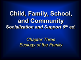 Chapter Three Ecology of The Family