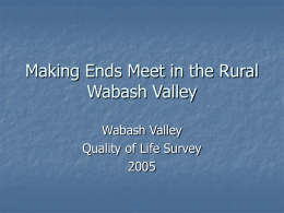 Making Ends Meet in the Rural Wabash Valley