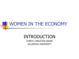 women in the economy - Villanova University