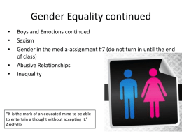 What is Gender Stratification?