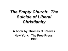 The Empty Church: The Suicide of Liberal Christianity