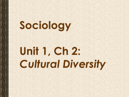 Sociology Unit 1, Ch 2