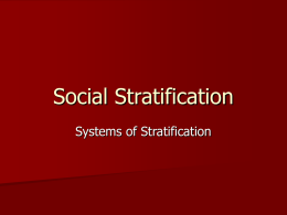 Chapter 9 Social Stratification