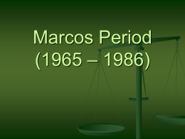 Marcos Period (1965 – 1986)