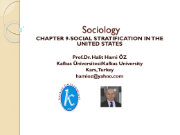 Social Stratification and Mobility in the United States