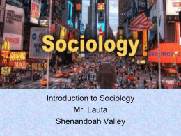 Areas of Sociology