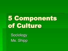 5 Components of Culture